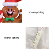 INIFLM Opblaasbare Peperkoek Man Peperkoek Man Opblaasbare Kerst Indoor en Outdoor Decoratie met LED Verlichting Opblazen Verlichte Tuin Gazon Inflatables Home Familie Decor