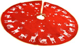 PRETYZOOM 1Pc Tree Skirt Floor Carpet Rustic Christmas Tree Rug Xmas Tree Skirt Decor Wicker Tree Skirt Xmas Tree Collar Christmas Tree Apron Decor Kerststal Decor Christmas Tree Stand Red