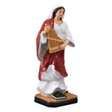 Holy Nativity Scene Figures | Religious Resin Statue | Music Patron Figurine | Female Harp Figurine Decor | Resin Christmas Statue Unmatched Spiritual Grace All Purpose For Home Church Christmas Decor