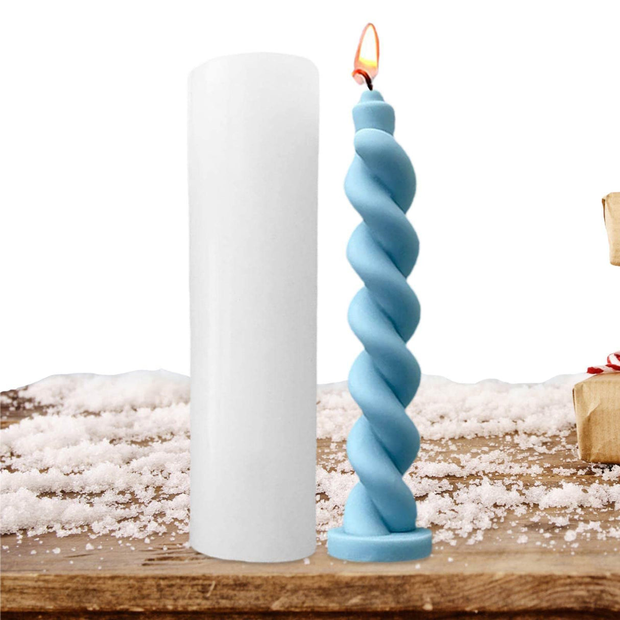 Twist Kaarsvorm, Roterende Twisted Pillar Candle Mold, Pillar Candle Mallen Voor Aromatherapie Kaars Zeep Wax Maken, Unieke Staaf Hars Mallen