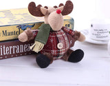 basku Kerstman, sneeuwpop, zittend rendier, kerstdecoratie, pluche pop, kerstman, kerstman, voor kersttafel, bureau, open haard, decoratie, pluche kerstfiguren