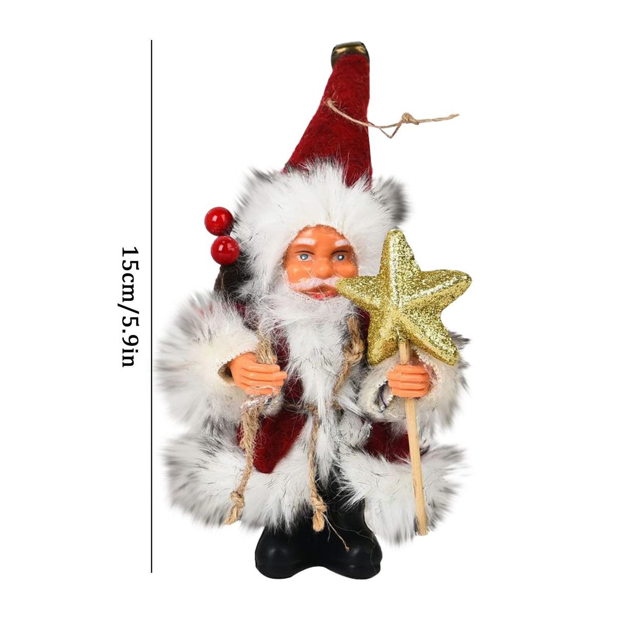 CUTeFiorino Pluche dier staande kerstman kerstfiguur figuur decoratie kerstman staande pop schattige creatieve kerstmanpop knuffeldier 13 cm (A, één maat)