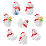 8 Stuks Kerst Microlandschap Decor Ambachtelijke Kerst Hars Landschap Miniatuur Kerstfiguren Mini Sneeuwpop Beeldjes Mini Kerstfiguurtje Mini-kerstman Bureaublad Wit Sneeuwbal