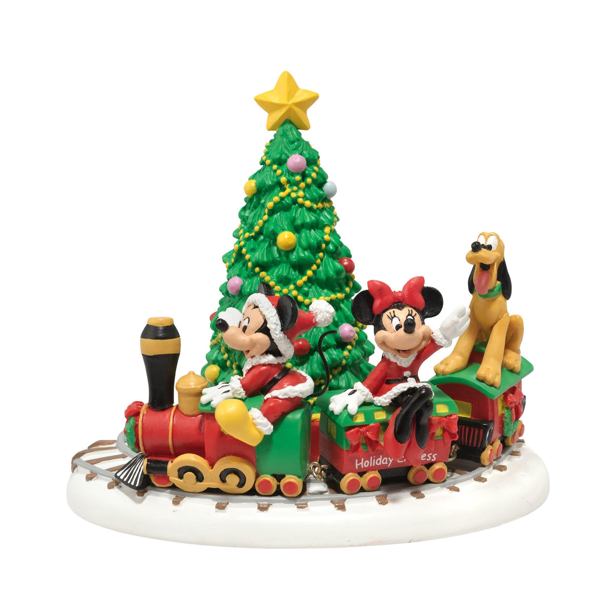 Department 56 Disney Village miniatuur tentoonstellingsstuk Mickey's Holiday Express, 12 cm, meerkleurig