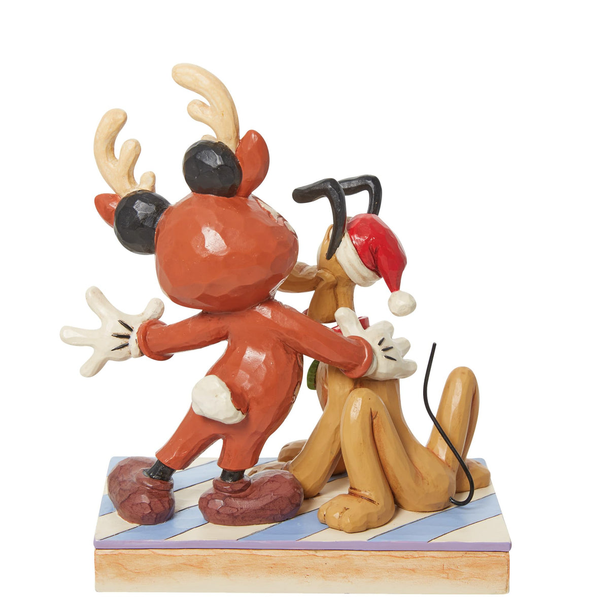 Jim Shore Enesco Disney Traditions 6013059 Mickey Rendier w/Pluto Kerstman Beeldje 15,9 cm