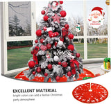 PRETYZOOM 1Pc Tree Skirt Floor Carpet Rustic Christmas Tree Rug Xmas Tree Skirt Decor Wicker Tree Skirt Xmas Tree Collar Christmas Tree Apron Decor Kerststal Decor Christmas Tree Stand Red