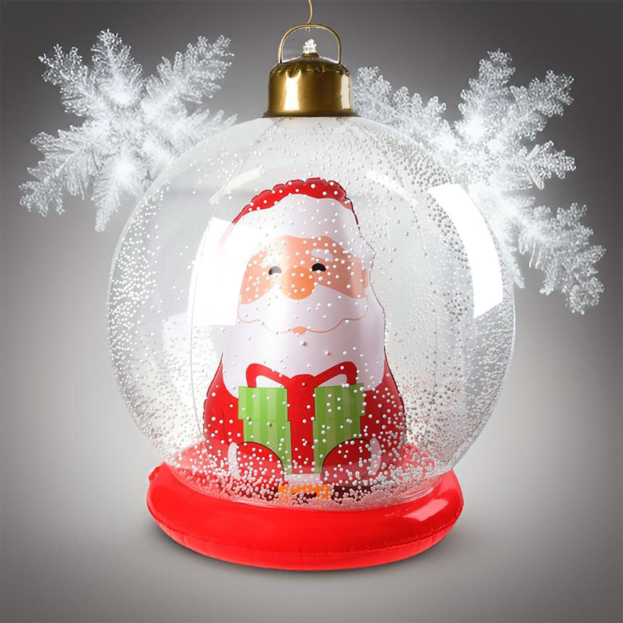 Inflatable Christmas Balls, Lighted Christmas Balls, Santa Claus Ornaments, PVC Christmas Ball Decorations, Giant Christmas Inflatables Toy For Porch Christmas Tree