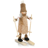 COM-FOUR® Premium kerstfiguur voor kerstversiering, skiërfiguren als winterdecoratie, kamerdecoratie of cadeau (02 stuks - skiërs)