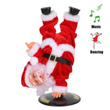 ITODA Kerstman decoratie met muziek kerstfiguur draaibaar kerstmanfiguur zingend dansend kerstman figuur kleine kerstdecoratie kerstman decoratiefiguur rood kerstdecoratie tafel woonkamer cadeau