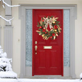 Christmas Wreath, Traditional Christmas Wreath, Elegant Christmas Wreath, Outdoor Christmas Wreath, With Pinecone, Christmas Red Ball Wreath, Christmas Indoor Decorations For Family And Friends