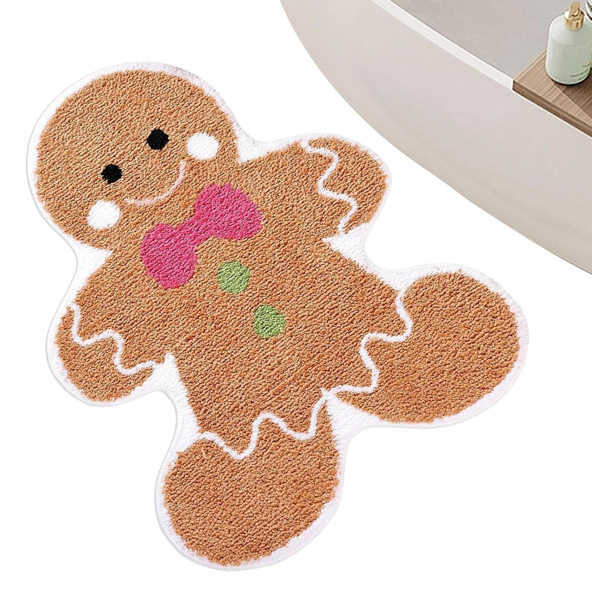 Peperkoek keukenmatten - peperkoek kerst keuken tapijten, peperkoek gootsteenmat | deurmat met peperkoekman, antislip peperkoekvormige tapijten, matten deurmatten voor binnen, slaapkamer, voordeur,