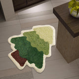 Christmas Tree Bathroom Rugs, Christmas Tree Rugs, Holiday Party Floor Mat, Christmas Holiday Rug, Christmas Tree Carpet, Washable Non-slip Absorbent Rug for Entrance Kitchen