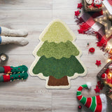 Christmas Tree Bathroom Rugs, Christmas Tree Rugs, Holiday Party Floor Mat, Christmas Holiday Rug, Christmas Tree Carpet, Washable Non-slip Absorbent Rug for Entrance Kitchen