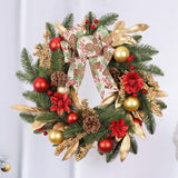 Christmas Wreath, Traditional Christmas Wreath, Elegant Christmas Wreath, Outdoor Christmas Wreath, With Pinecone, Christmas Red Ball Wreath, Christmas Indoor Decorations For Family And Friends