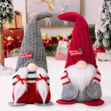 YMIFEEY 2 stuks kerstkabouters kabouterfiguren, Kerstmis pluche GNOME Kerstmis kabouter decoratie figuur pop 24 cm hoog kaboutergeschenk kerstfiguren dwerg voor kerstdecoratie