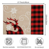 Weldomcor Set van 6 placemats voor Kerstmis, Kerstdecoratie kerstplacemats hittebestendig, 45 x 33 cm