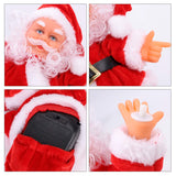 ITODA Kerstman decoratie met muziek kerstfiguur draaibaar kerstmanfiguur zingend dansend kerstman figuur kleine kerstdecoratie kerstman decoratiefiguur rood kerstdecoratie tafel woonkamer cadeau