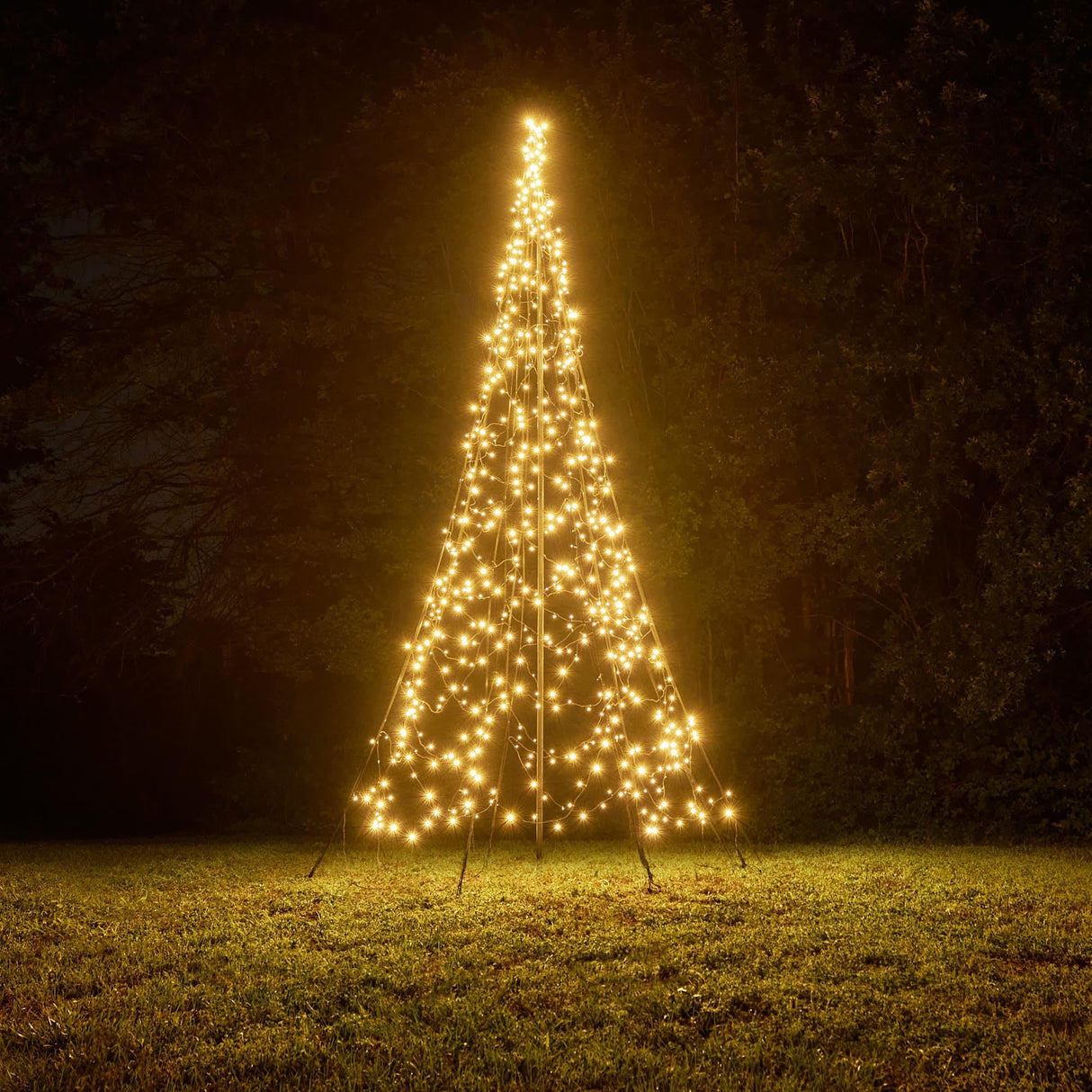 Fairybell LED Kerstboom voor buiten - 4 meter - 640 LEDs - Kerstboom inclusief vlaggenmast - Warm wit met twinkle