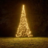 Fairybell LED Kerstboom voor buiten - 4 meter - 640 LEDs - Kerstboom inclusief vlaggenmast - Warm wit met twinkle