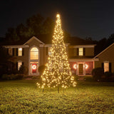 Fairybell LED Kerstboom voor buiten - 4 meter - 640 LEDs - Kerstboom inclusief vlaggenmast - Warm wit met twinkle