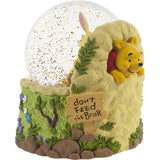 Precious Moments 203704 Disney Don't Feed The Bear Winnie de Poeh Hars/Glas Muzikale Sneeuwbol, Multicolor