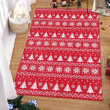 CAROMIO Kerst woonkamer tapijt machine wasbaar antislip indoor kerst decoratief tapijt voor slaapkamer eetkamer kinderkamer rood 140 x 200 cm