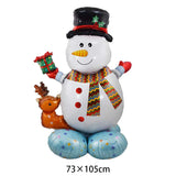 Christmas Inflatables Santa Claus Balloons Outdoor Decor Standing Santa Claus Foil Balloon Xmas Tree Snowman Xmas Party Decorati