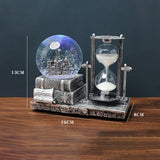 Christmas Snow Globe with Music Box Table Art Home Room Decoration Suitable for Office Wine Cooler Decor