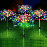 200 LED Solar Fireworks Lamp Tree Waterproof Outdoor Bulb for Lawn Patio Garden LED Fireworks Light DIY Decoration