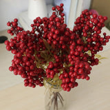 Red Berry Pick Holly Branch Wreath Tree Hanging Decoration Fake Flowers In Vase Decoracion Para El Hogar Room Decoration