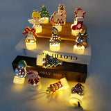 LED Christmas Decoration Electronic Candle Light Christmas Tree Santa Claus Creative Candle Night Light Ornaments Decoration