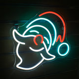 Santa Claus Ghost Neon Sign Led Lights Cute Christmas Decoration USB Anime Room Decor For Home Bedroom Bar Festival Party Signs