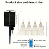 Suspended Solar Firework Light 360/480 Led Star Burst Light Outdoor Waterproof 8Mode Eave Garden Tree Christmas Decorative Light