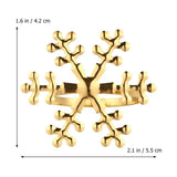 1/6 Pcs Christmas Snowflake Shaped Napkin Rings Dinning Table Setting Christmas Snowflake Napkin Button Napkin Ring