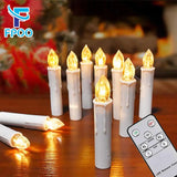 LED Candles Flashing Flameless Electronic Lights Lamp Wholesale Black Candle Wick Remote Control Christmas Home Decoration Light