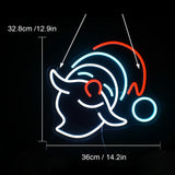 Santa Claus Ghost Neon Sign Led Lights Cute Christmas Decoration USB Anime Room Decor For Home Bedroom Bar Festival Party Signs