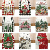 Christmas Table Runner New Xmas Decor Creative Print Linen Dinner Table Mat Tablecloth Merry Christmas Decor Home Xmas Ornaments