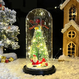 Christmas Snowglobe LED Lights Glowing Christmas Tree Decoration Battery Operated Lighted Tabletop Lanterns Christmas Home Deco