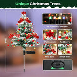 LED Christmas Tree Solar Lights Outdoor Decoration Outdoor Waterproof Lawn Lamps for Pathway Garden Yard Decor Christmas Gifts