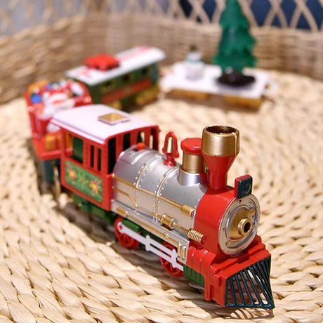 Christmas Train Electric Train Set For Christmas Tree Track Car Christmas Decoration Trains Noel Gift Round Rail Train Carousel