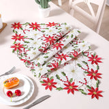 Christmas Table Runner Linen Placemats Dresser Flag Holiday Banquet